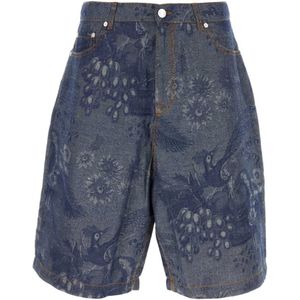 Etro, Korte broeken, Heren, Blauw, W32, Denim, Casual Shorts