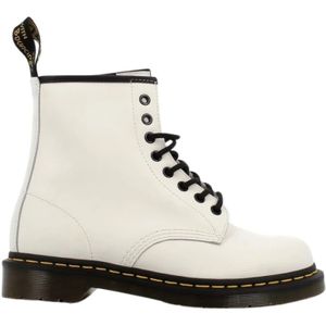 Dr. Martens, 1460 Enkellaarzen van glad leer Wit, Dames, Maat:37 EU