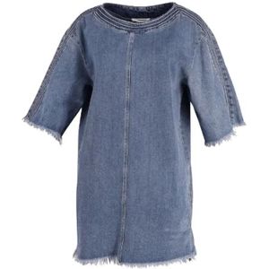 Chloé Pre-owned, Pre-owned, Dames, Blauw, S, Katoen, Pre-owned Cotton dresses