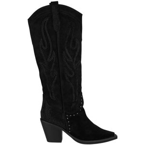 Alma EN Pena, Studded Leren Cowboy Laarzen Zwart, Dames, Maat:41 EU