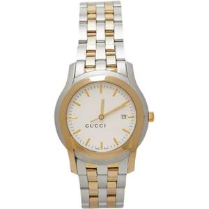 Gucci Vintage, Pre-owned Stainless Steel watches Wit, Dames, Maat:ONE Size