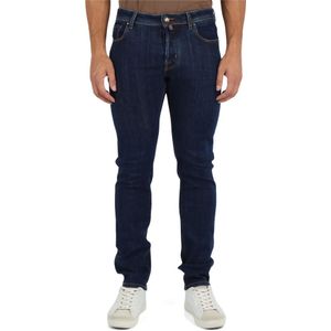 Jacob Cohën, Jeans, Heren, Blauw, W36, Katoen, Slim Fit Five-Pocket Jeans