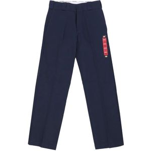 Dickies, Broeken, Heren, Blauw, W34 L32, Katoen, Donkerblauwe Werkbroek