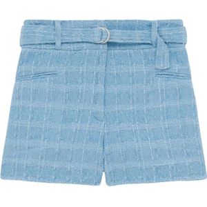 Iro, Korte broeken, Dames, Blauw, S, Tweed, Tweed Lurex High Waist Shorts