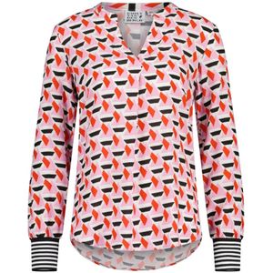 Emily Van den Bergh, Blouses & Shirts, Dames, Veelkleurig, M, Blouse met Geometrisch Design