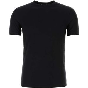 Giorgio Armani, Tops, Heren, Zwart, XL, Stretch Viscose T-shirt