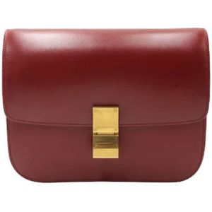 Celine Vintage, Pre-owned, Dames, Rood, ONE Size, Leer, Pre-owned Leather crossbody-bags