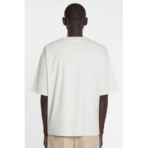 Lanvin, Tops, Heren, Wit, S, Katoen, Witte Zak Tee Oversize Katoenen T-shirt