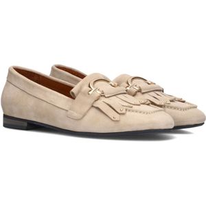 Notre-v, Schoenen, Dames, Beige, 42 EU, Leer, Dames Loafers 5648