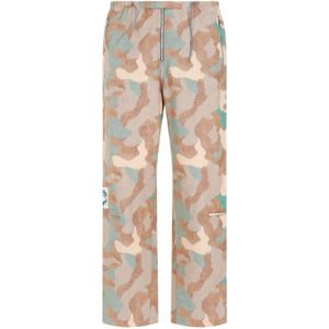 Acne Studios, Broeken, Heren, Veelkleurig, M, Katoen, Camouflage Katoenen Broek Multicolor