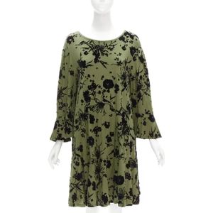 Dries van Noten Pre-owned, Pre-owned, Dames, Groen, S, Katoen, Pre-owned Cotton dresses