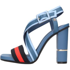 Tommy Hilfiger, Schoenen, Dames, Blauw, 36 EU, Leer, Sandalen Blauw