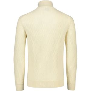 Gant, Truien, Heren, Beige, 4Xl, Katoen, Ecru half zip sweater