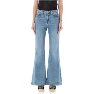 Stella McCartney, Jeans, Dames, Blauw, W25, Katoen, Vintage Blauwe Flared Jeans