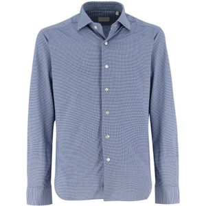 Xacus, Overhemden, Heren, Blauw, L, No Iron Slim Fit Overhemd voor een Perfecte Look de Hele Dag