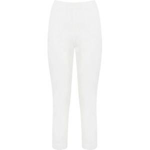 Liviana Conti, Broeken, Dames, Wit, 2Xs, Katoen, Witte katoenen leggings met elastische taille