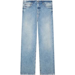 Dondup, Jeans, Dames, Blauw, W28, Denim, Blauwe Wide Leg Jeans Normale Taille