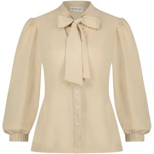 Jane Lushka, Blouses & Shirts, Dames, Beige, S, Beige Technische Jersey Blouse