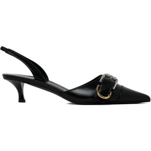 Givenchy, Schoenen, Dames, Zwart, 36 EU, Leer, Zwarte Slingback Pumps met Metalen Gesp