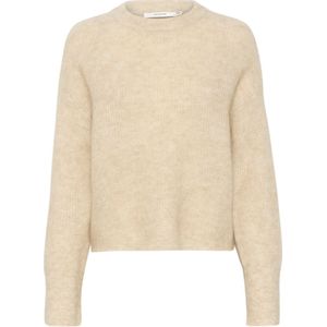 Gestuz, Truien, Dames, Beige, L, Wol, Beige Pullover Sweater Faune Melange