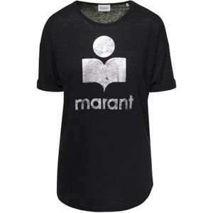 Isabel Marant Étoile, Tops, Dames, Zwart, S, Linnen, T-Shirts