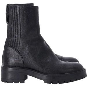 Aquazzura Pre-owned, Pre-owned Leather boots Zwart, Dames, Maat:36 EU