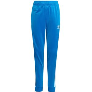 Adidas Originals, Lichtblauwe trainingsbroek met iconische strepen Blauw, unisex, Maat:170 CM