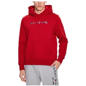 Tommy Hilfiger, Hoodie met logo print Rood, Heren, Maat:L