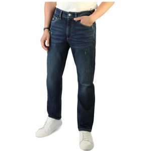 Tommy Hilfiger, Jeans, Heren, Blauw, W30, Katoen, Heren Slim Fit Jeans in effen kleur