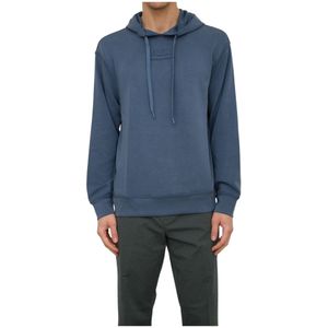 Armani Exchange, Sweatshirts & Hoodies, Heren, Blauw, S, Polyester, Blauwe Sweatshirt