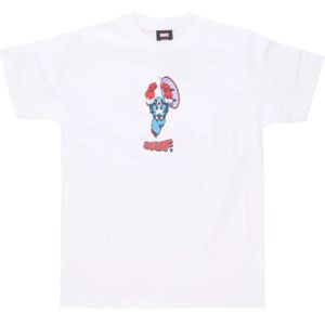 Huf, Tops, Heren, Wit, S, Katoen, Avengers Witte Tee Korte Mouw T-shirt