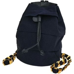 Salvatore Ferragamo Pre-owned, Pre-owned, Dames, Blauw, ONE Size, Pre-owned Cotton backpacks