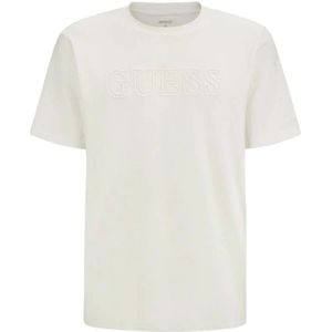 Guess, Tops, Heren, Wit, S, Katoen, Organisch Katoenen 3D Logo T-Shirt