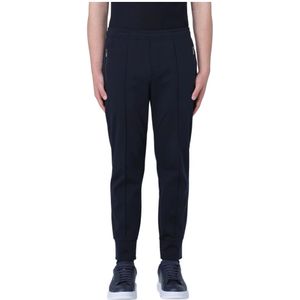 Giorgio Armani, Broeken, Heren, Blauw, L, Katoen, Stijlvolle Broek voor Mannen