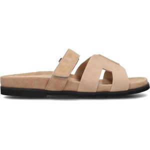 Lina Locchi, Schoenen, Dames, Beige, 37 EU, Suède, Beige Suède Slipper Sue H Stijl