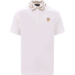 Versace, Herenkleding T-shirts en polo`s Wit Aw 23 Wit, Heren, Maat:M