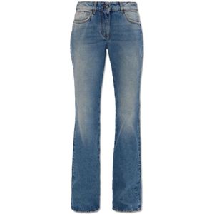 Off White, Jeans, Dames, Blauw, W28, Uitlopende jeans