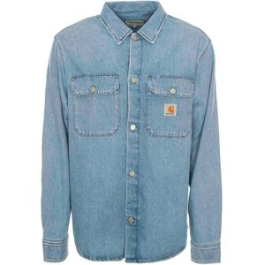 Carhartt Wip, Jassen, Heren, Blauw, L, Denim, Harvey Overshirt