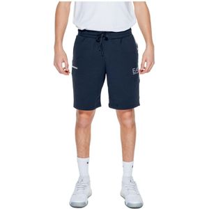 Emporio Armani Ea7, Heren Bermuda Shorts Lente/Zomer Collectie Blauw, Heren, Maat:XL