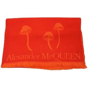 Alexander McQueen Pre-owned, Pre-owned Wool scarves Rood, Dames, Maat:ONE Size