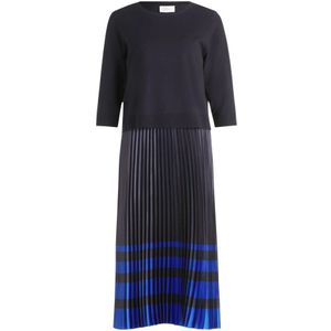 vera mont, Kleedjes, Dames, Blauw, M, Gestreepte Midi Jurk