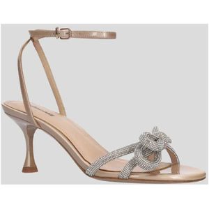 Lola Cruz, Schoenen, Dames, Beige, 36 EU, Leer, High Heel Sandalen