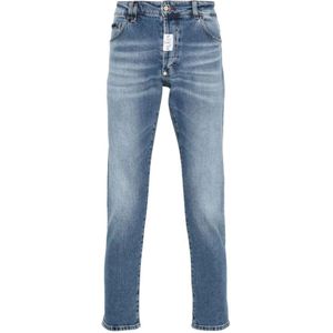 Philipp Plein, Jeans, Heren, Blauw, W32, Katoen, Cobalt Blue Skinny Fit Jeans