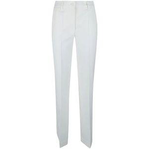 P.a.r.o.s.h., Crème Flared Broek van Wolmix Wit, Dames, Maat:L