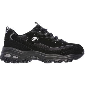 Skechers, Sport, Dames, Zwart, 38 1/2 EU, Suède, Sportieve Leren Sneakers voor Vrouwen