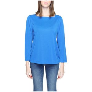 Street One, Tops, Dames, Blauw, M, Polyester, Long Sleeve Tops