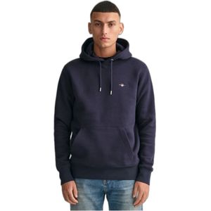 Gant, Sweatshirts & Hoodies, Heren, Blauw, XL, Shield Hoodie