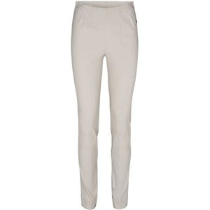 LauRie, Broeken, Dames, Beige, L, Katoen, Slim Grey Sand Broek