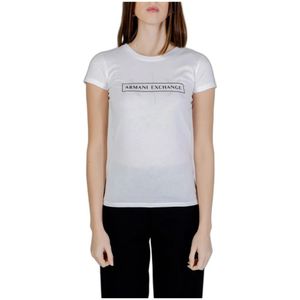 Armani Exchange, Tops, Dames, Wit, XL, Katoen, T-Shirts