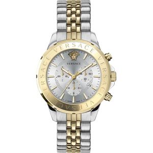 Versace, Heren Chronograaf Signature Horloge Geel, Heren, Maat:ONE Size